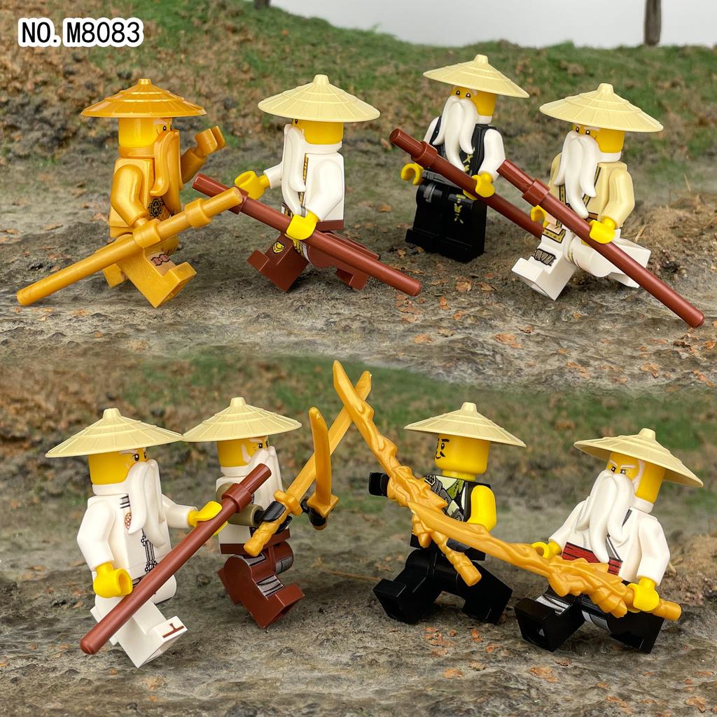 8083 Ninja Children Small Particles Assembled Building Block Toy Beard Master Wu Weapon Accessories Hong Kong