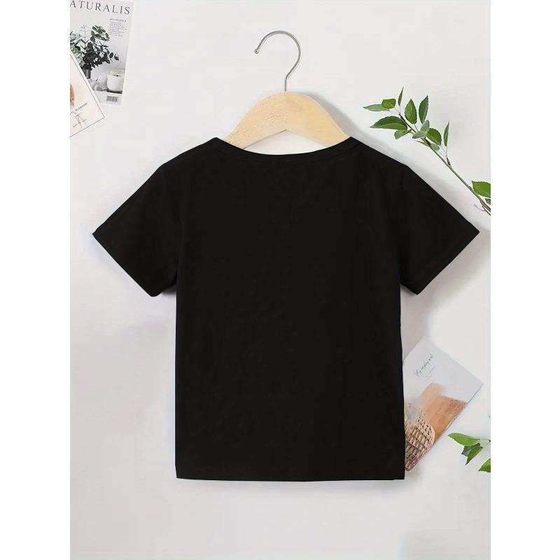 European sizes Sweet Messenger with Cute Face Boys' New Casual Short-sleeved T-shirt for Summer Children's Round Neck Clothing Printed T-shirt