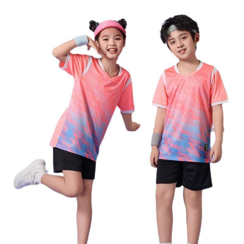 Kids Soccer Jersey Set Boys Girls Quick Dry Short Sleeve Training Uniform Students