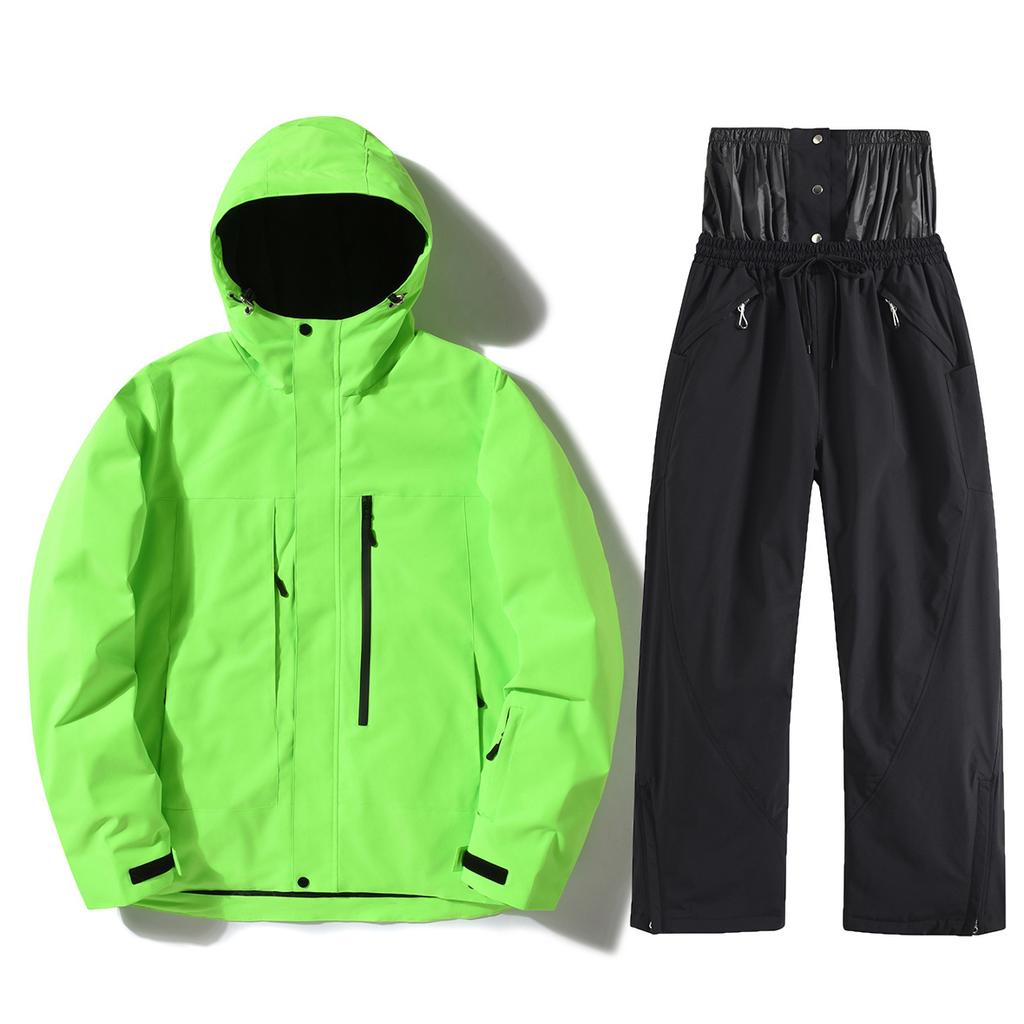 Men's and Women's Ski Suit Outdoor Winter Warm Snowboard Suit Waterproof Windproof Skiing Jacket and Pants Set Oversize Breathable Insulated Snow Suit