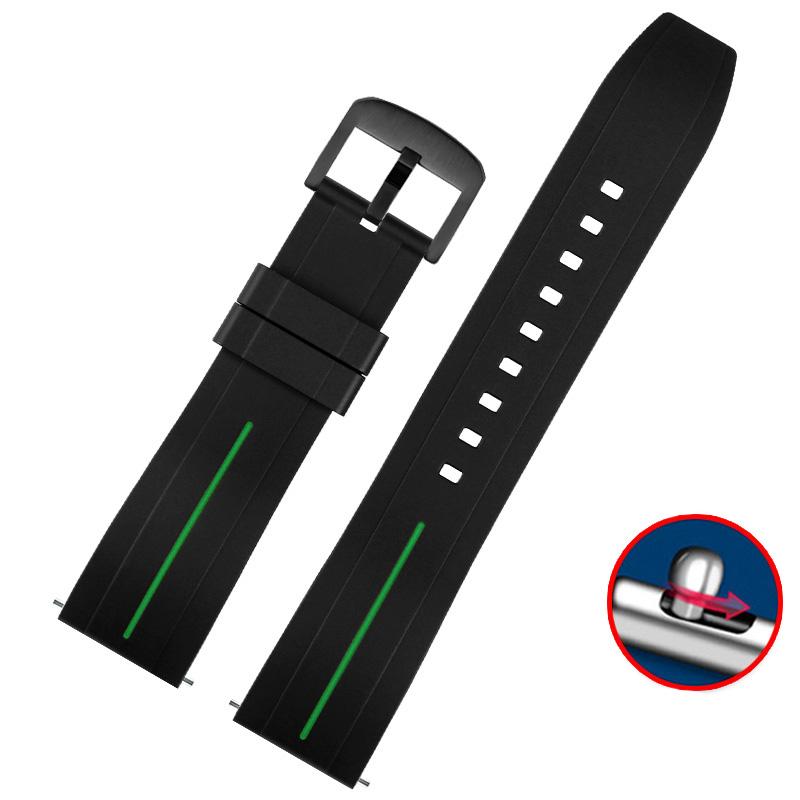 Wasserdichtes Silikon-Uhrenarmband passend für Mido Tissot Citizen Seiko Verlängertes Gummiarmband Herren Damen 20 22mm Schnellverschlussband