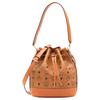 Bolsa Saco Estampada Visetos Couro Sintético Revestido Verão Primavera 2022 Bolsas Femininas Marrom Conhaque MWDCSDU02CO001