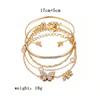 1set Simple Butterfly Charm Bracelet, Bohemian Style