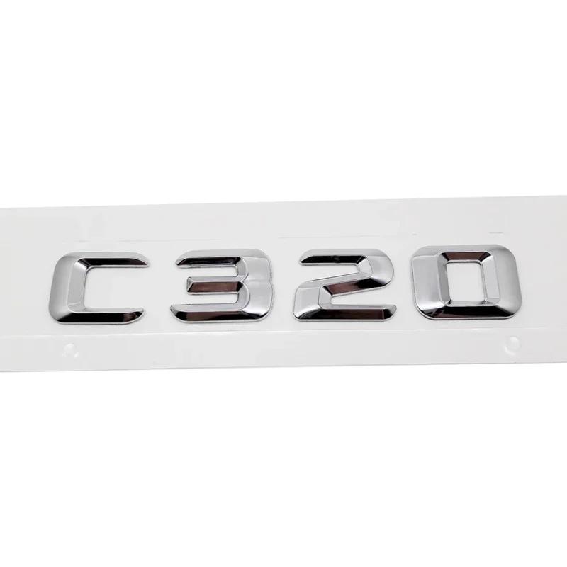 Alloy ABS Car Letter Stickers Rear Trunk Badge for Mercedes Benz C Class C240 C250 C260 C280 C300 C320 C350 C400 C500 Emblem