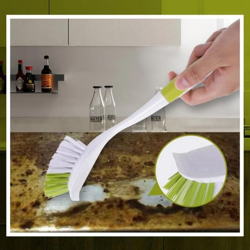 Premium Pot Scrubber Brush Long Handle Dishwashing Tool OEM Factory Cross Border Supply for Kitchen Cleaning