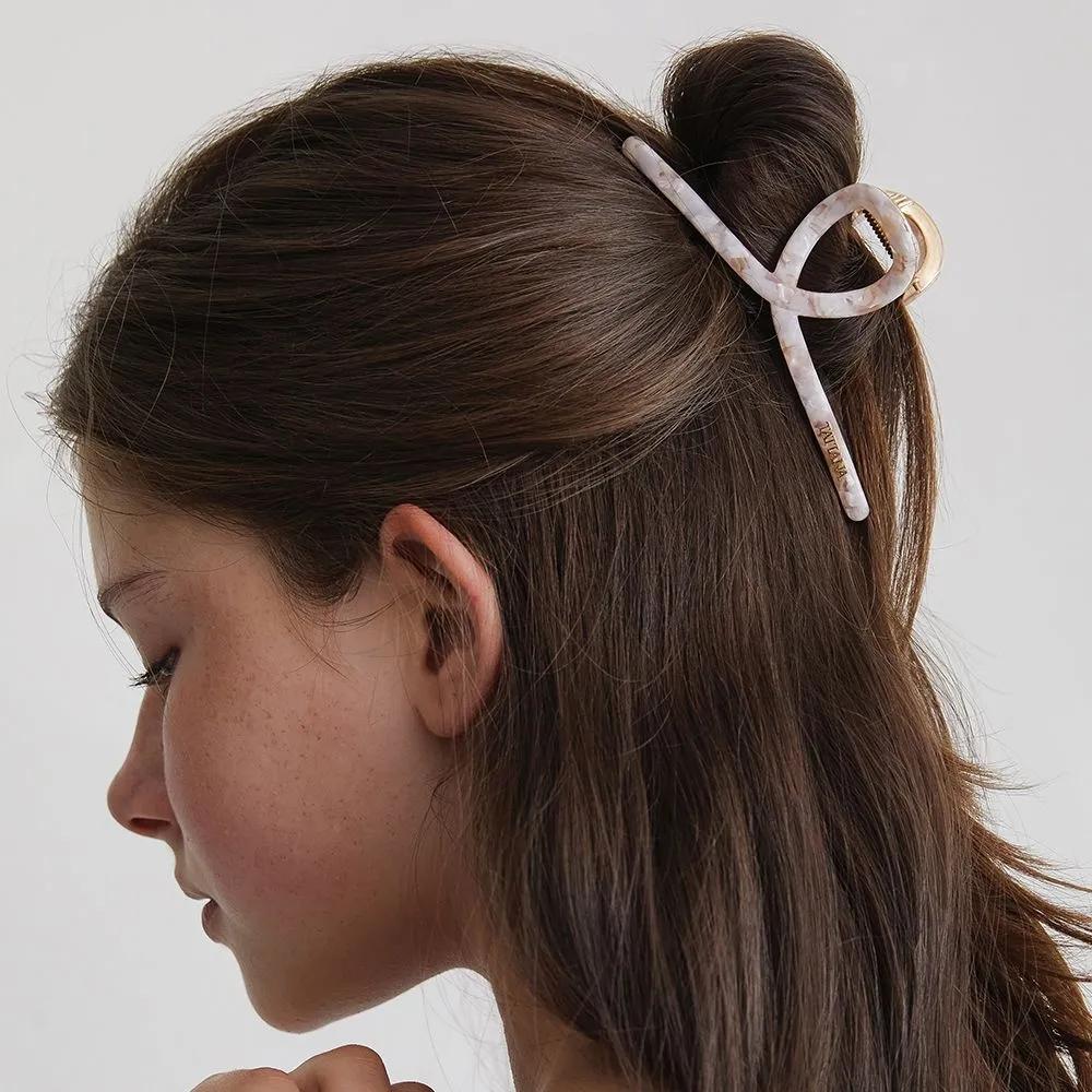 Thin Marbling Hair Crow Clip HB2260 IVORY LIGHT
