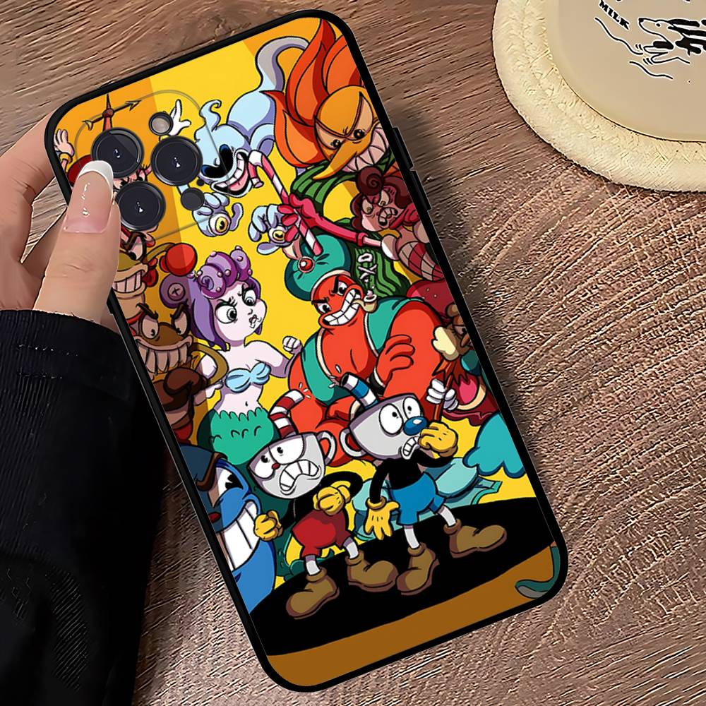 C-Cuphead Classic Game Phone Case For IPhone 16 11 12 13 14 15 17 Pro Max Plus 16E Silicone Cover