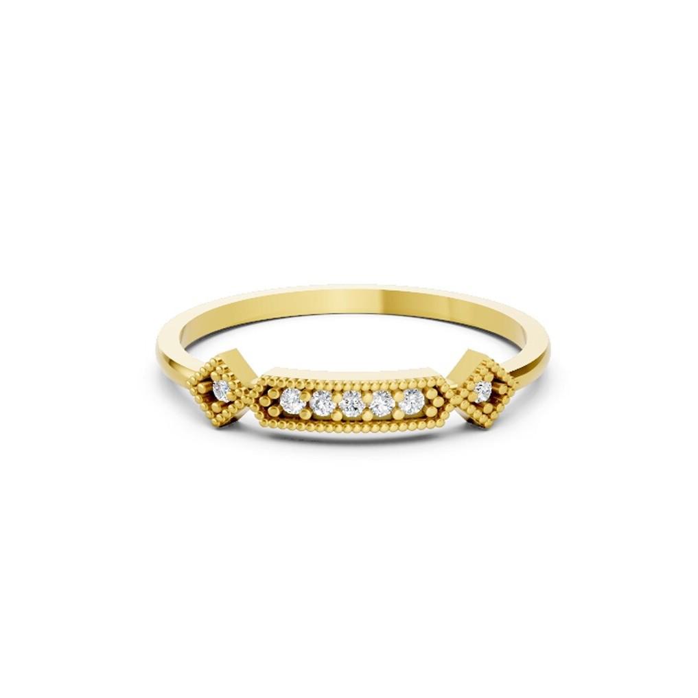 Silver Art Origin S925 Sterling Silver Ring for Women - Simple, Fashionable, Versatile, Paved with Diamonds, High-End Fingerring. US Size 7