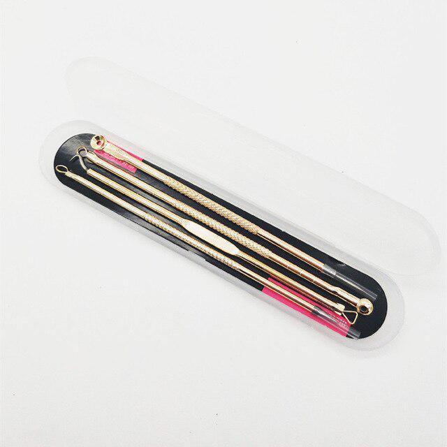 4Pcs/set Acne Blackhead Removal  Stainless Pimple Spot Comedone Extractor Beauty Face Clean Care Tools Facial Pore Cleanser