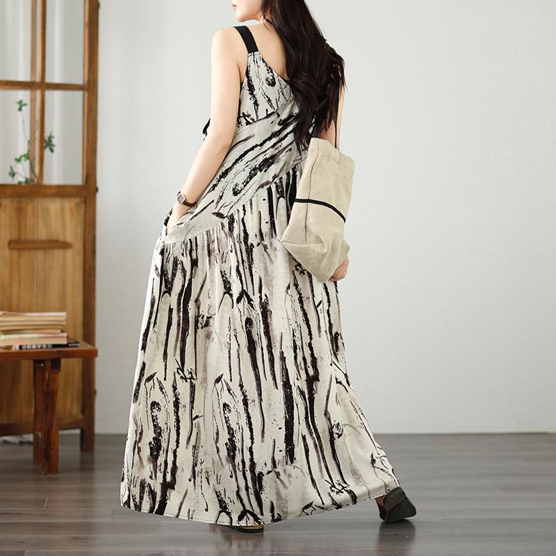 DIMANAF 2026 Plus Size Summer Women Chiffon Dress Fashion Elegant Lady Sundress Floral Long Dress Casual Sleeveless