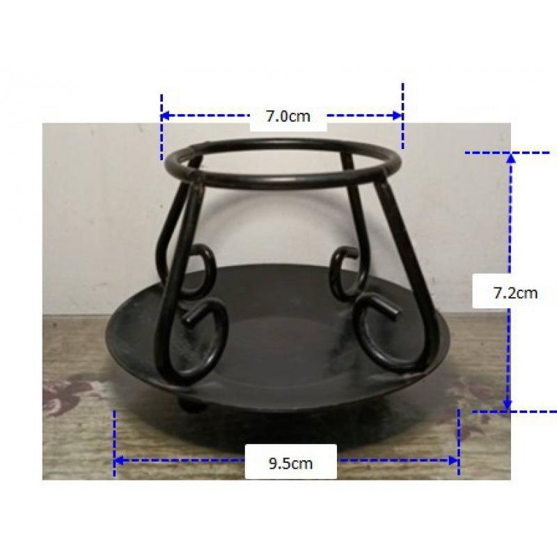 Handmade Cast Iron Geometric Tripod Pot: