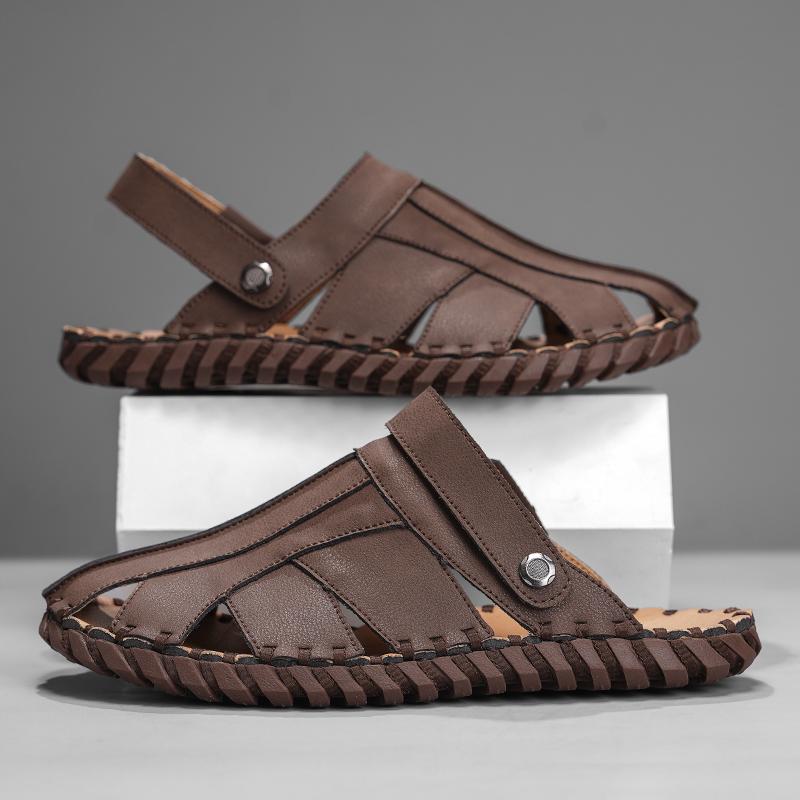Fashion New Arrival Men's Slippers Comfortable Soft Slides Non-Slip Dual-Purpose Half Drag Breathable Male Sandals Summer Beach Flats