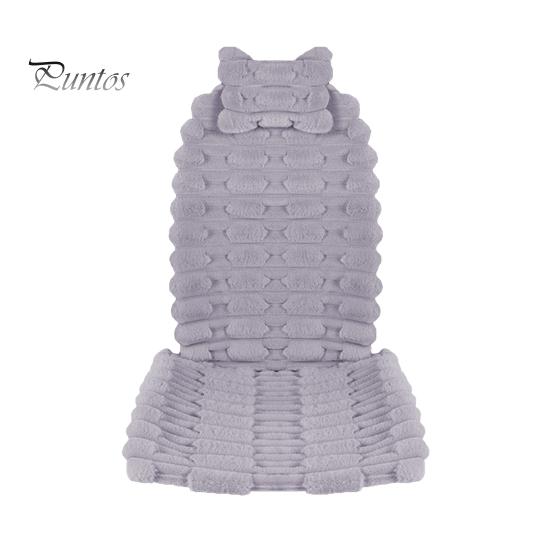 

Комплект подушек для автомобильного сиденья с подушкой для шеи, нескользящий дизайн, износостойкие, моющиеся, универсальные, простые в установке, чехлы для сидений серый