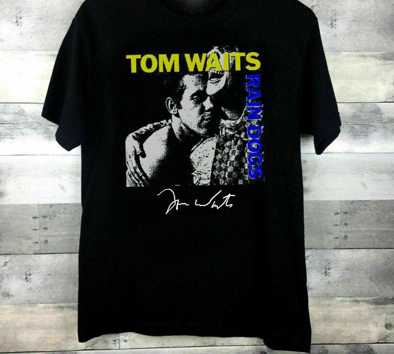 Vtg Tom Waits World Tour Heavy Cotton Black S-5XL Unisex Shirt MM636 S разноцветный