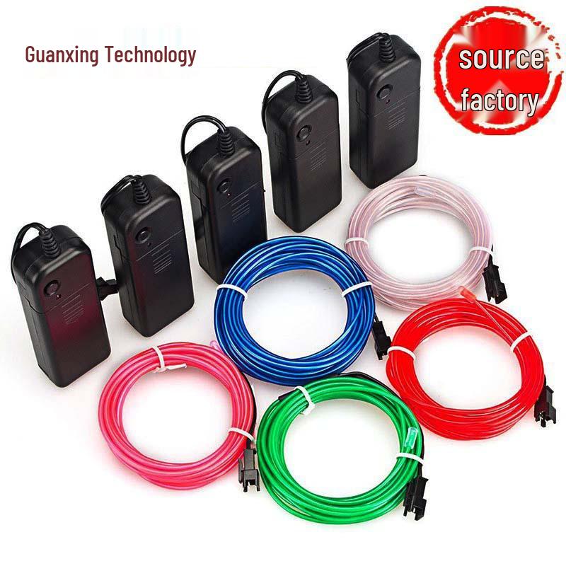EL Light Emitting Wire Mask: 1m-5m Cold Light Wire, 3V Atmosphere Lighting