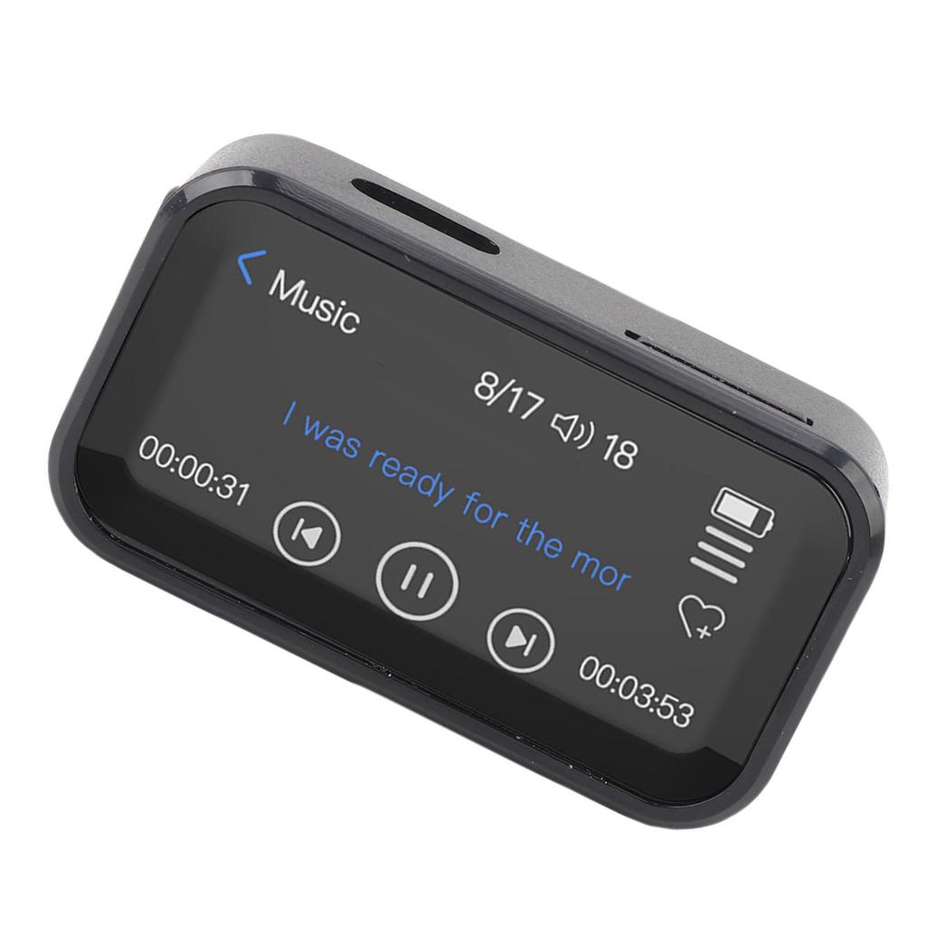 BT MP3 Player Portable Back Clip 1.47in Full Touchscreen 32GB HiFi Lossless Music Player Radio