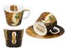 Zestaw 2 Filiżanek Espresso Gustav Klimt Złote Łzy Porcelana Prezent