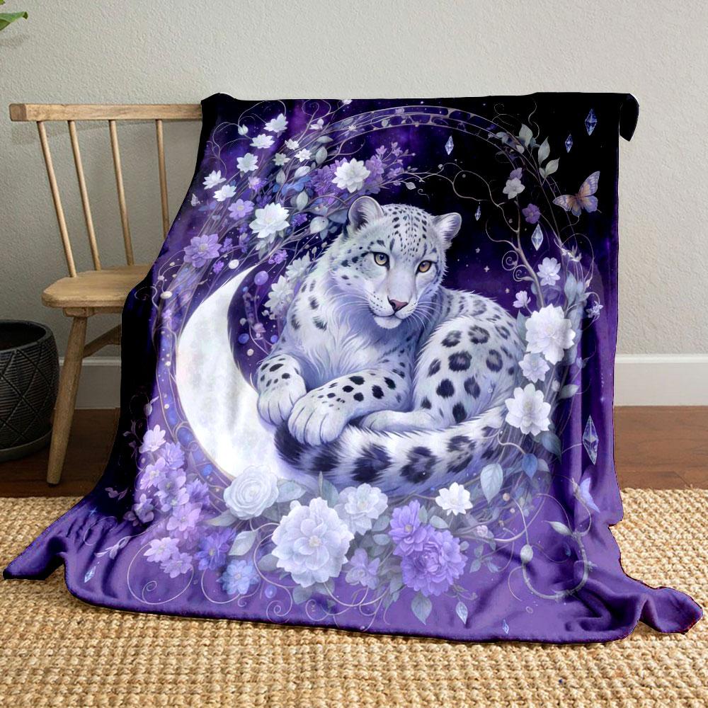 1PC Dreamy Flowers Wreath Animals Printing Adult Children Warm Blankets Home Travel Car Soft Comfortable Luxury Gifts