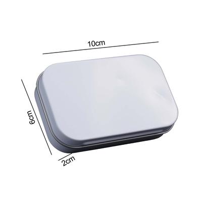 Metall Rechteckig Mini Leere Blechdose Blechdose Behälter mit Klappscharnier 95x60x20mm Schmuck Süßigkeiten Weihnachten Geschenke Aufbewahrungsboxen
