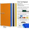 Chi Tu Tools Wall-Mounted Pegboard Rack - Square Hole Storage Organizer with Hooks