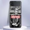 Johnny Hallyday Music Coque Phone Case For Samsung Galaxy Z Flip 6 5 4 3 5G Black Hard Cover ZFlip6 ZFlip5 ZFlip4 ZFlip3 Fundas