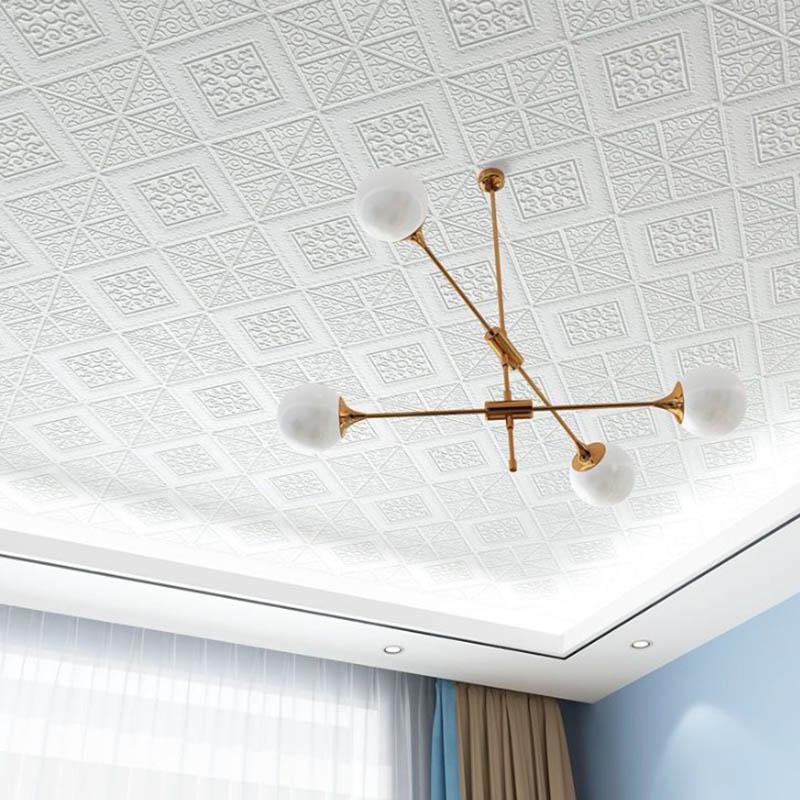 1Pcs 35*35cm Self-adhesive 3D Background Wallpaper Foam Wall Sticker Waterproof Moistureproof Living Room Decoration