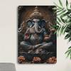 2D Ganesha Blechschild 1 Stück 1 Stück Vintage Ganesha Metall Wandplakette - 8x12 Zoll Blechschild, Langlebige Retro-Dekoration mit vorgebohrten Löchern