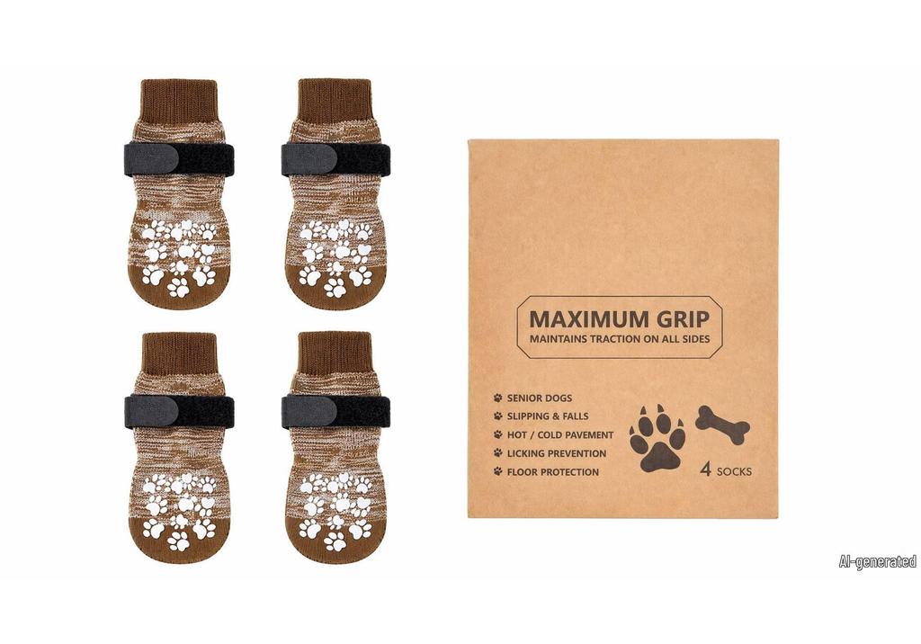 Zhuji Anti-Slip Socks for Medium To Large Dogs and Cats - Outdoor and Indoor Pet Footwear