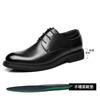 Inner Height Increase 8cm Men's Business Leather Shoes Men's Genuine Leather Cowhide British Versatile Men's Shoes Round Head Comfortable So