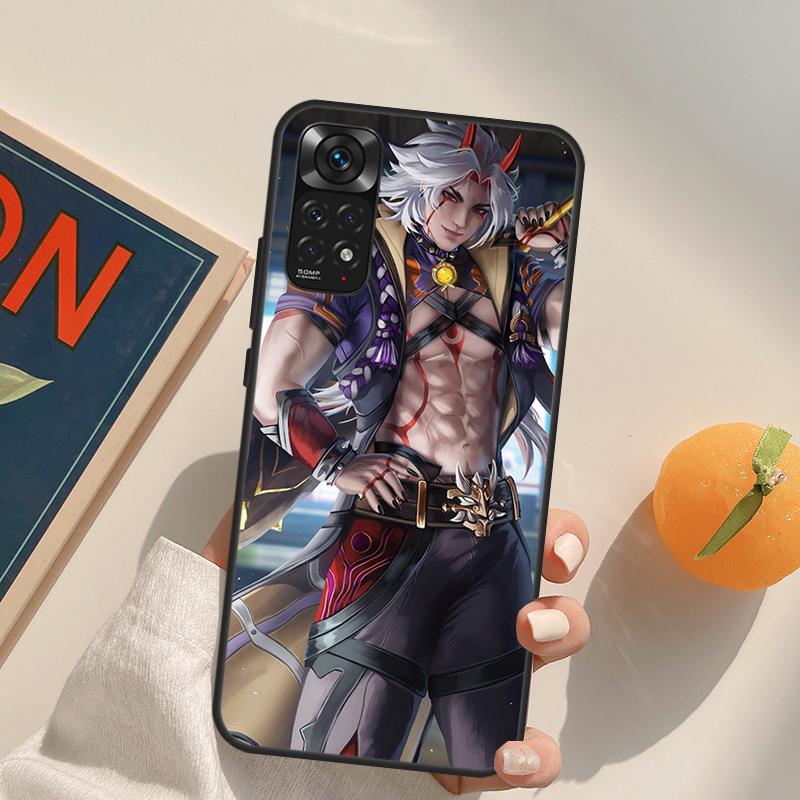Genshin Impact Arataki Itto Case For Xiaomi Redmi Note 10 11 8 9 12 Pro Redmi Note 12S 11S 10S 9S 9C 10C 10A 12C Coque