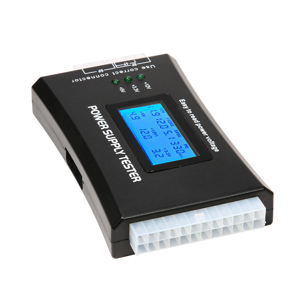 Digital LCD Power Tester PC Computer ATX 20/24 Pin Power Supply Tester Plastic Shell Battery Power Bank Meter for PC Computer China Mainland