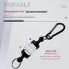 Magnetic Carabiner with Retractable Anti-lost Rope for Outdoor Fishing and Climbing