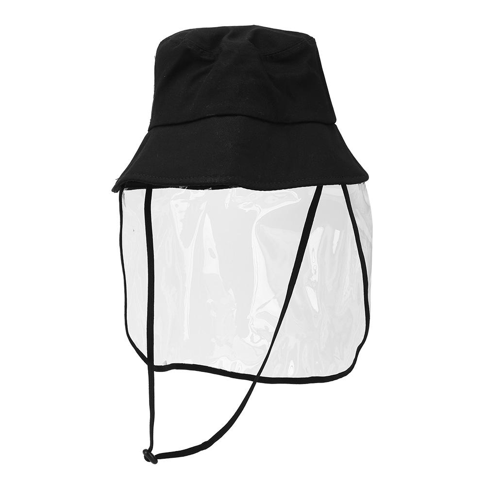 Baumwoll Outdoor Modischer Anti-Speichel-Hut mit durchsichtigem PVC-Gesichtsschutz zum Wandern Camping