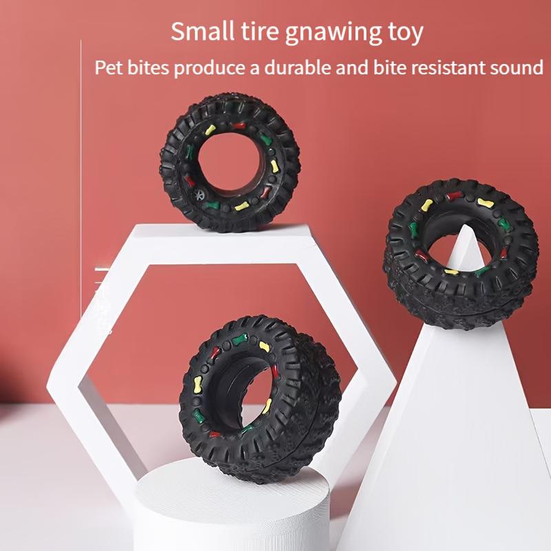 1pc Durable Dog Chew Wheel Toy - Chew-Resistant Design Interactive Sound Teeth Training Play Supplies, Suitable for Puppies