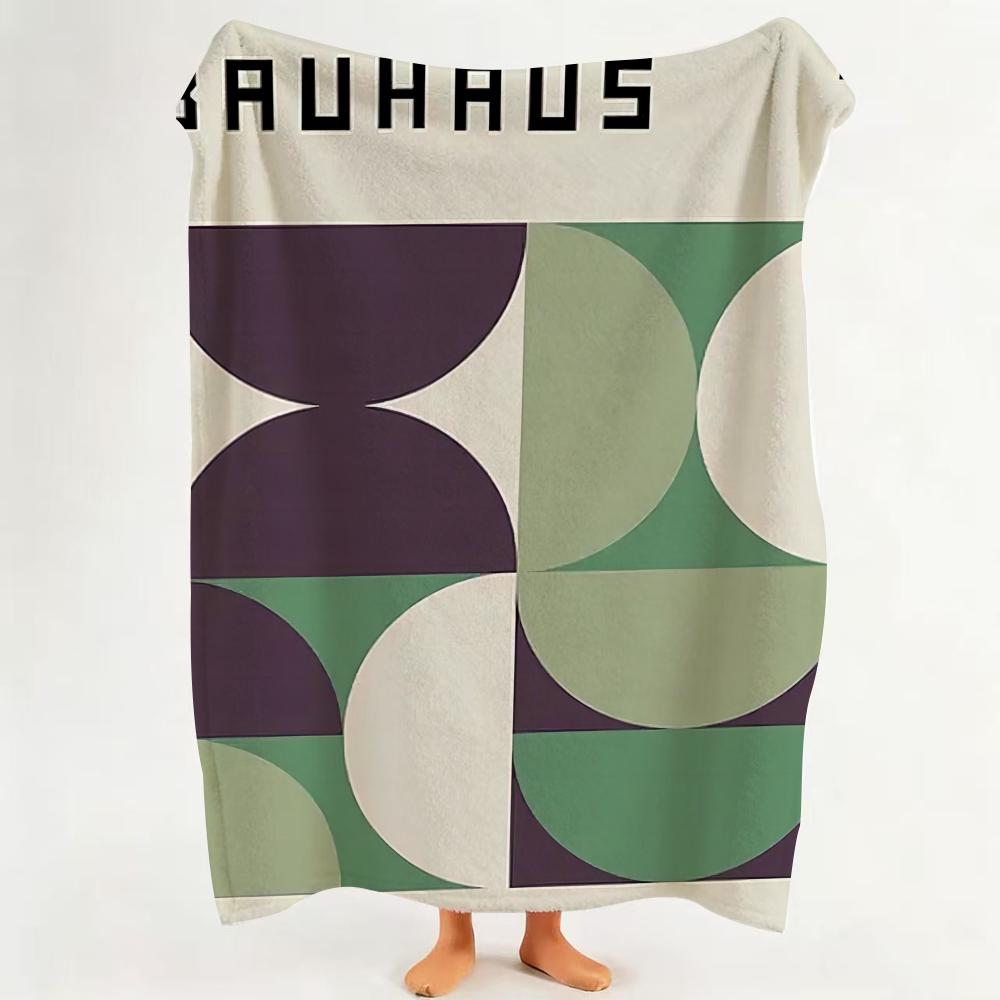Coperta in Flanella Stile Bauhaus Adatta per Divano Soggiorno Camera da Letto