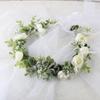Braut Blumenkrone für Hochzeit Blumen Stirnbänder Braut Blumen Stirnbänder Frauen Blumengirlanden Krone Haarkranz