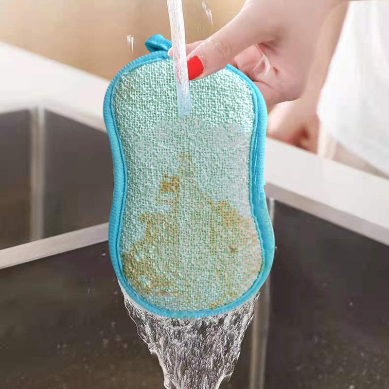 Reusable Washable Sponges Magic Sponge  Scouring Pad Dishwashing Sponge Kitchen Sponge Cleaning Product Gadgets