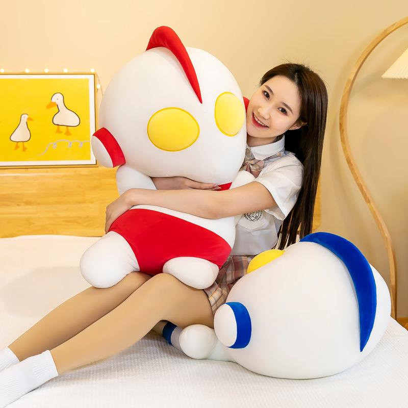 Cute Cartoon Salted Egg Superman Plush Toy Q Version Concave and Convex Doll Rag Doll Boy Pillow Birthday Gift