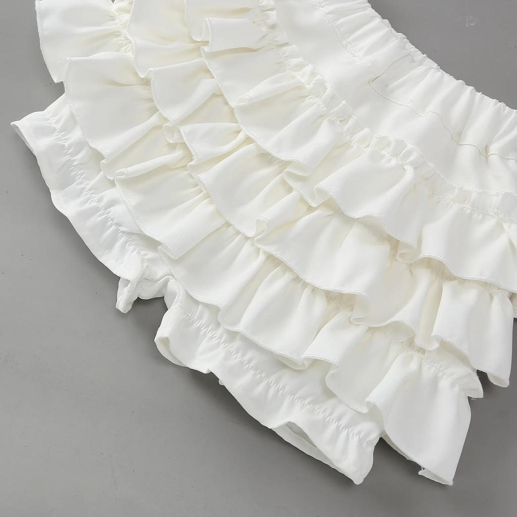 Letní dívčí krátká vrstvená sukně Móda pro školní mládež, pro děti skládaná sukně s vysokým pasem, taneční sukně pro děti 10 12 let