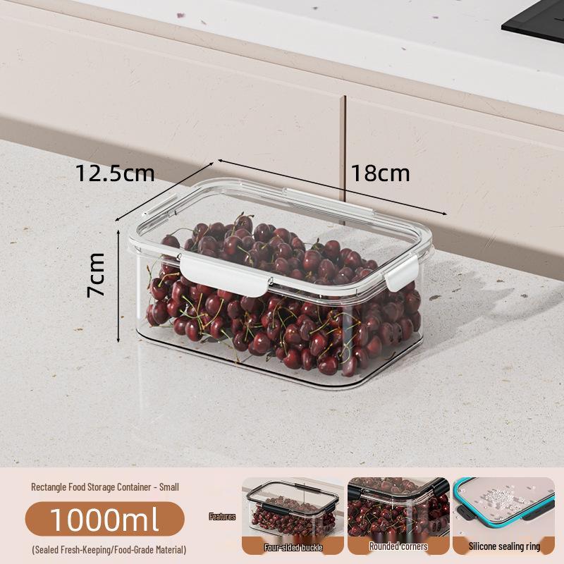 Large Capacity Transparent Food-Grade Storage Box for Fridge & Freezer