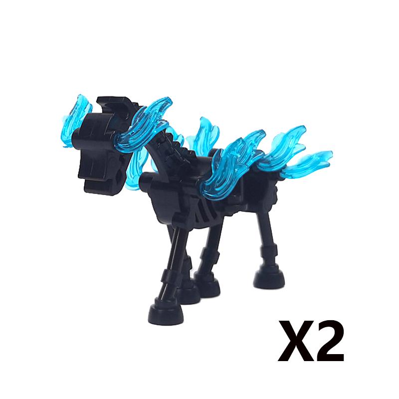 Halloween Decorative MOC Building Blocks Pumpkin Carriage Tombstone Skeleton Flame Horse Accessories Elf House Bricks Toys Gifts