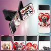 Liebevoll Welpe Herz Hunde Hülle Für Samsung Z Flip7 6 Galaxy Hülle Stoßfest Z Flip5 Z Flip3 4 5G Hartschale Telefon TPU PC Hart Fu
