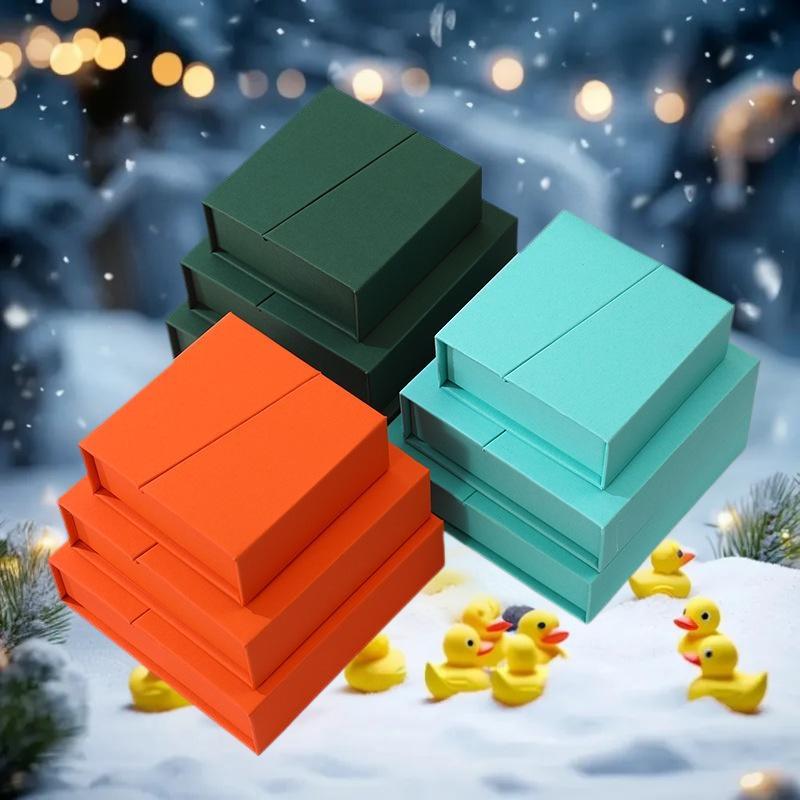 Folio Flip Jewelry Packaging Box Earring Necklace Ring Jewelry Organizer Box Thick Kraft Paper Jewelry Box