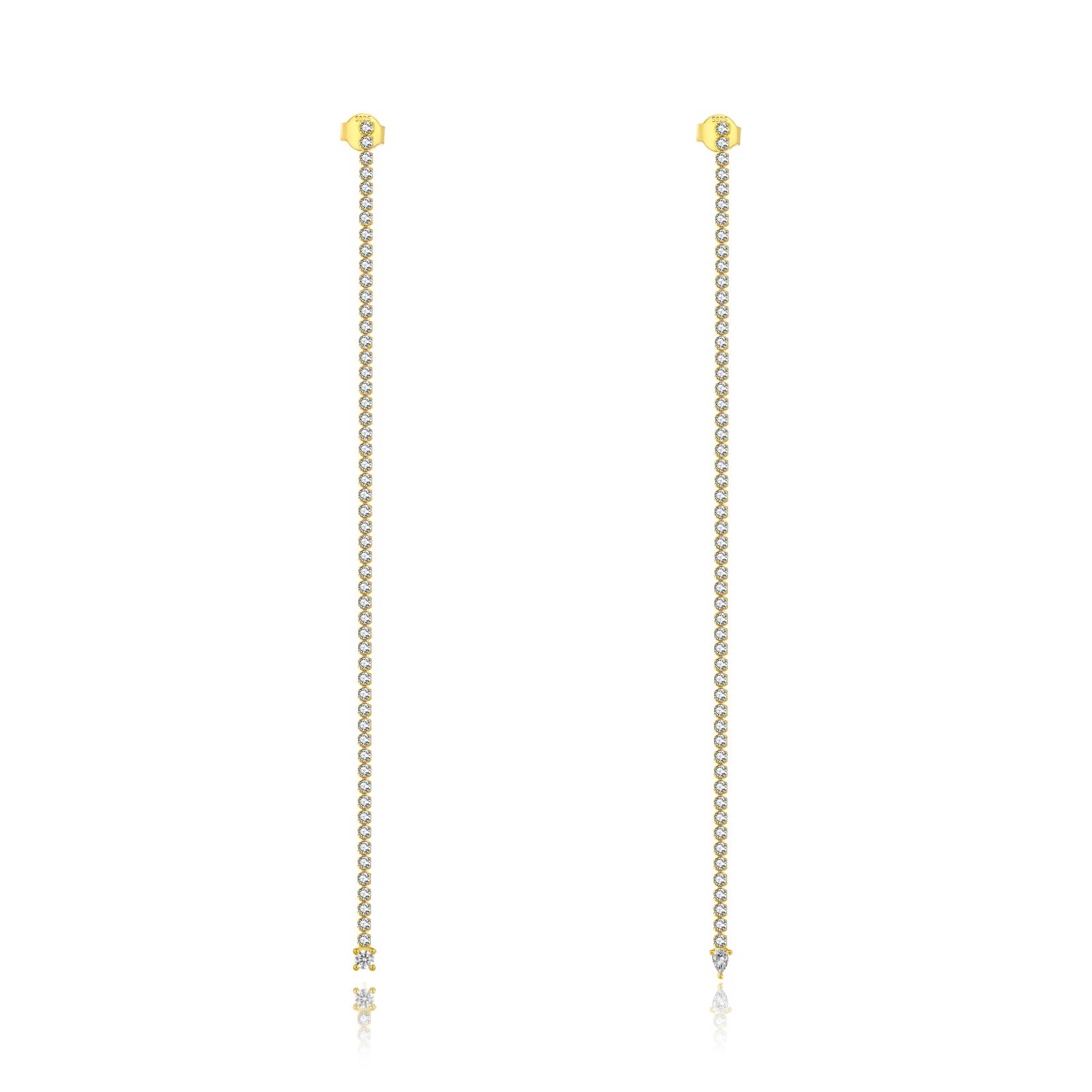 

ANDYWEN, стерлинговое серебро 925 пробы, золото, 1,7 мм, 10 см, теннисная цепочка, обычная цепочка, серьги-подвески, женские роскошные изысканные ювелирные изделия на день Святого Валентина M