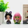 10 Style/Set Q Version Demon Slayer Sitting Ghost Doll Tanjiro Nidouzi Inosuke Zenizu Figure Action Figure Movie Model Toys Doll