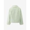Cc Collect Fur Jacket With Metallic Toggle Decoration C254psj611