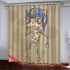 High-Density Blackout Curtains, Retro Yellowing Funny Series Digital Printing Blackout Curtains