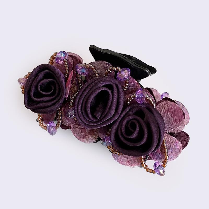 Flower Hair Clips Updo Hair Clips Adult Fashionable Hair Clips Headwear Ponytail Hair Clip Accessories