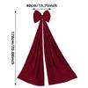 Large Wine Red Velvet Bow Ornament, Christmas Shopping Mall Atmosphere To Decorate The Christmas Tree Door Pendant