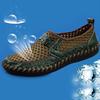 Men's Casual Mesh Loafer Driving Leather Breathable Slip On Shoes Plus Sizes